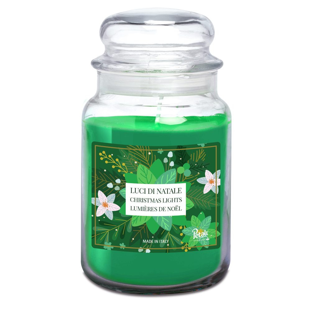 PETALI svíčka ve skle Christmas Lights - hoření 100h