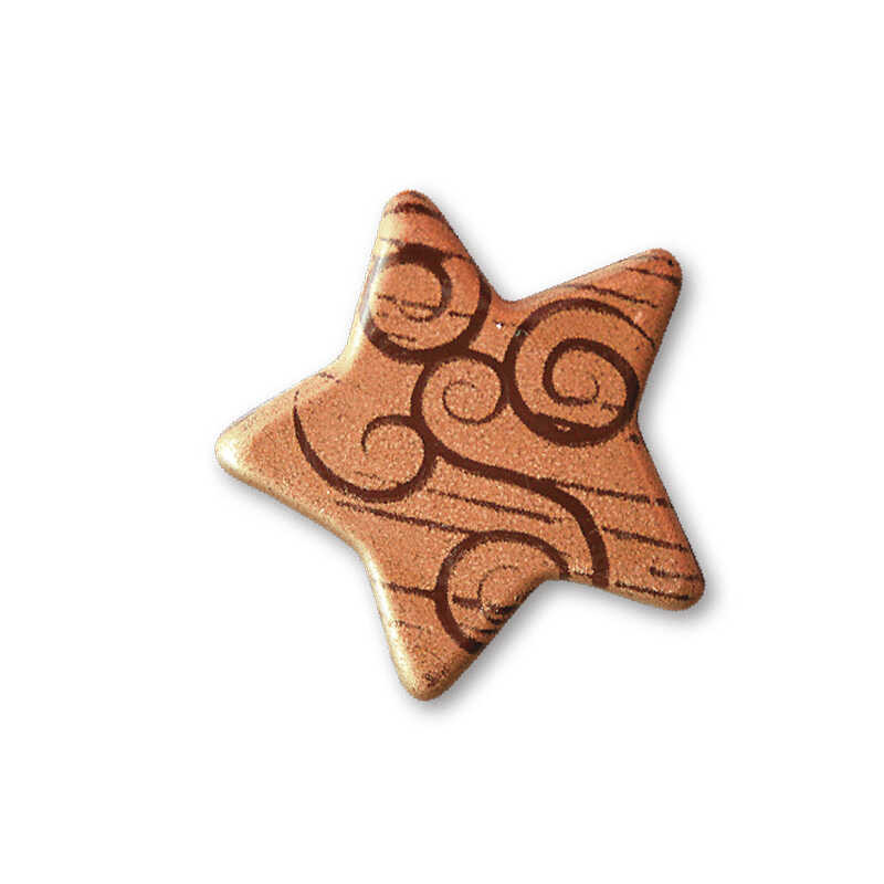 Čokoládová dekorace Zlatá hvězda 10ks