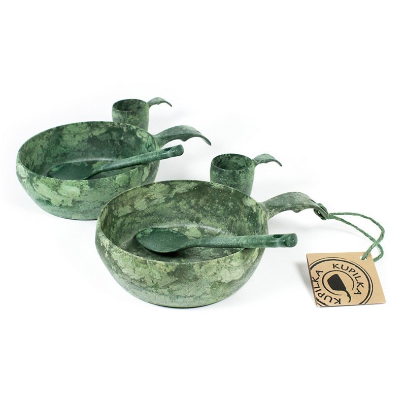 Kupilka Start The Day set - 2x Panák 5 ml + 2x MISKA 550 ml + 2x lžička Conifer (GREEN) 6430014975126