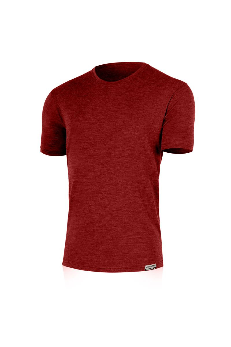 Lasting pánské merino triko CHUAN 3160 červené Velikost: L