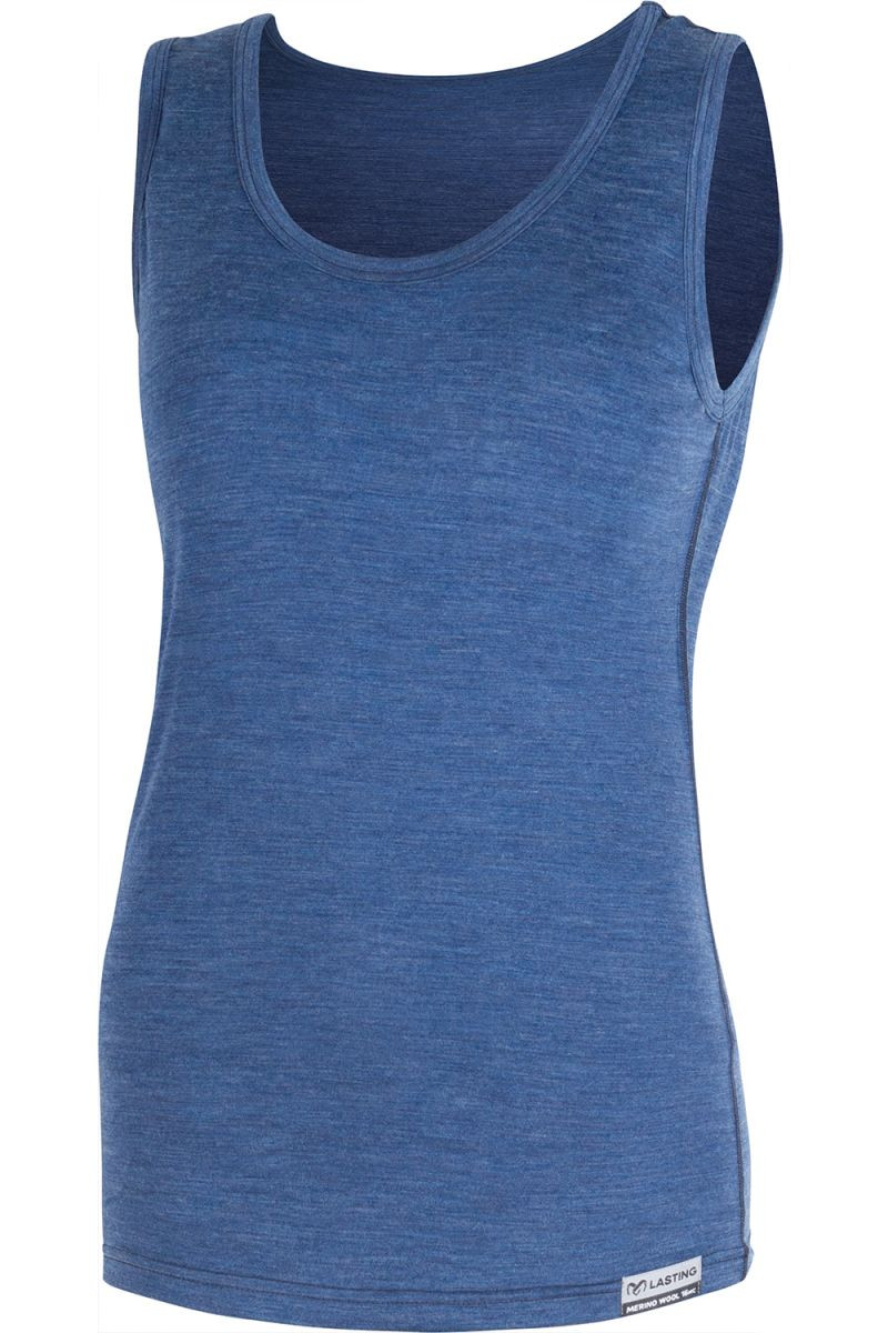 Lasting dámské merino tílko BARA 5160 modrá Velikost: L 8595067900230