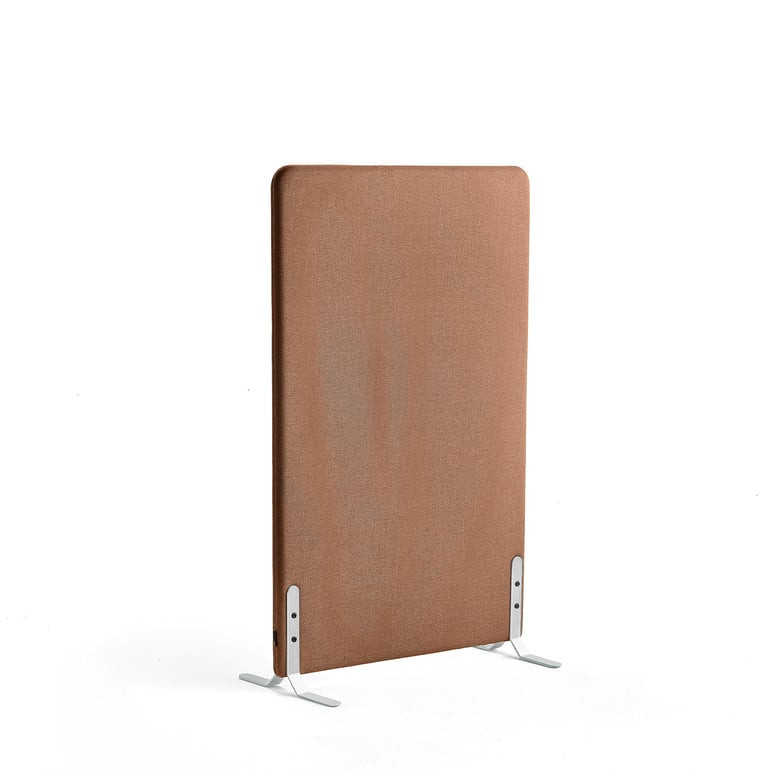 Paraván ZONE, 1360x800x46 mm, potah Rivet, bílé nohy, měděná