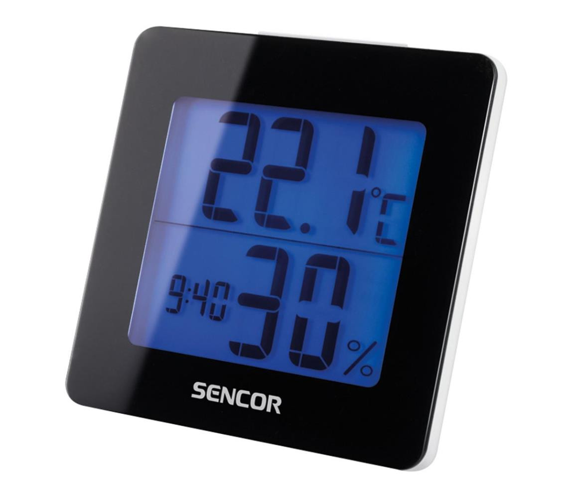 Sencor Sencor - Meteostanice s LCD displejem a budíkem 1xAA černá