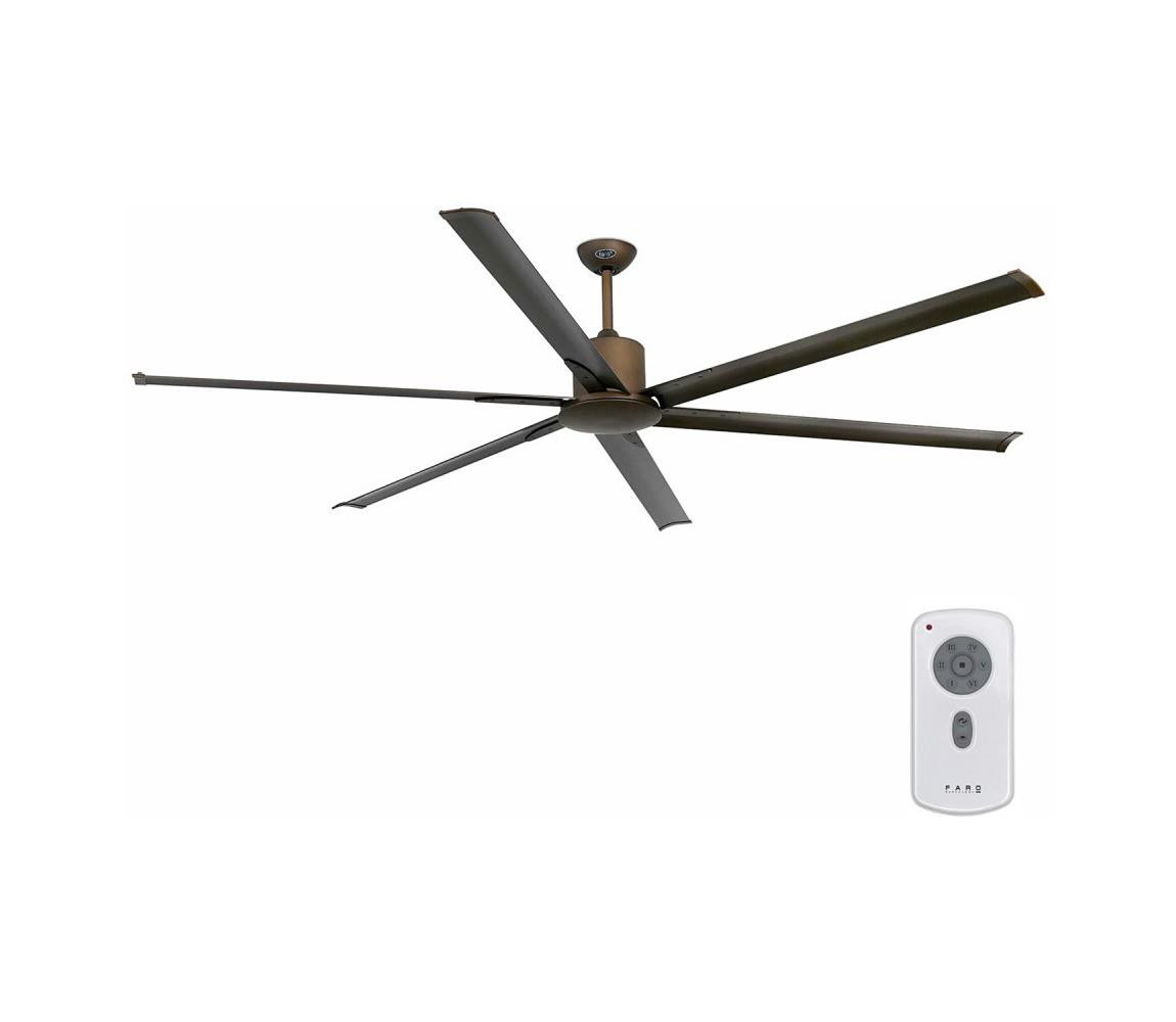 FARO Barcelona FARO 33462A - Stropní látor ANDROS XL hnědá pr. 213 cm + dálkové ovládání