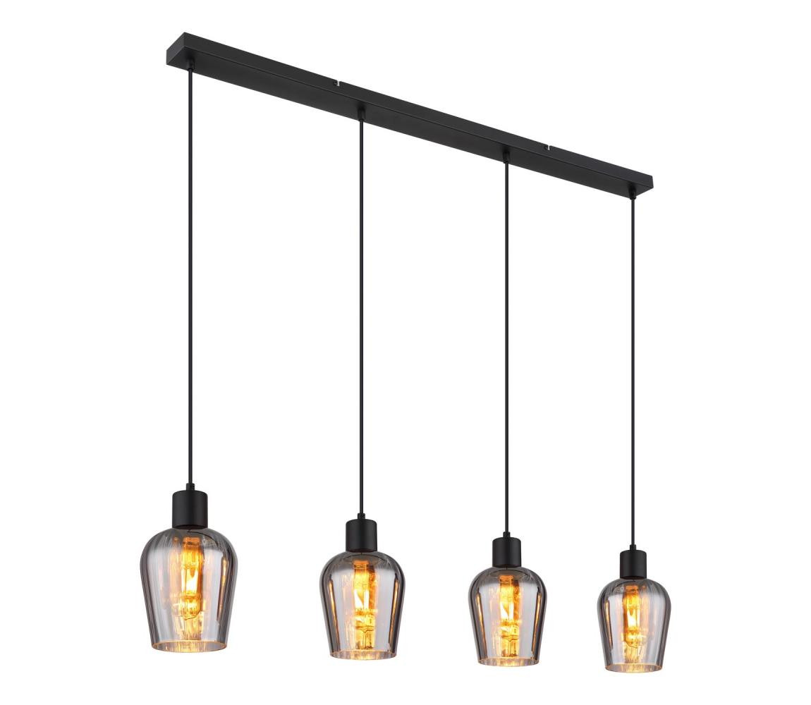 Globo Globo 15627-4 - Lustr na lanku RYAN 4xE27/40W/230V černá