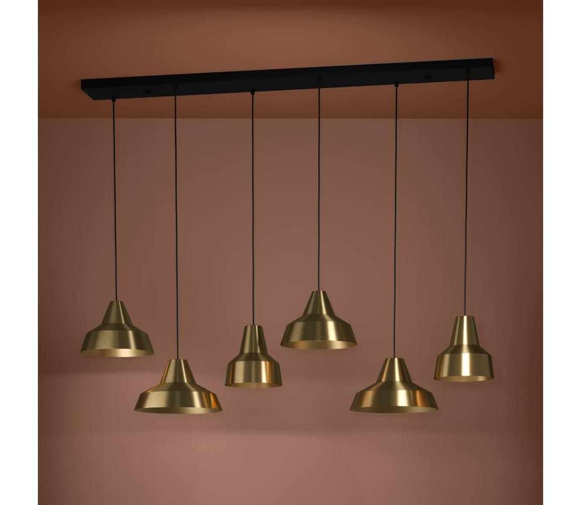 Eglo Eglo 390017 - Lustr na lanku SAVARNA 6xE27/40W/230V zlatá