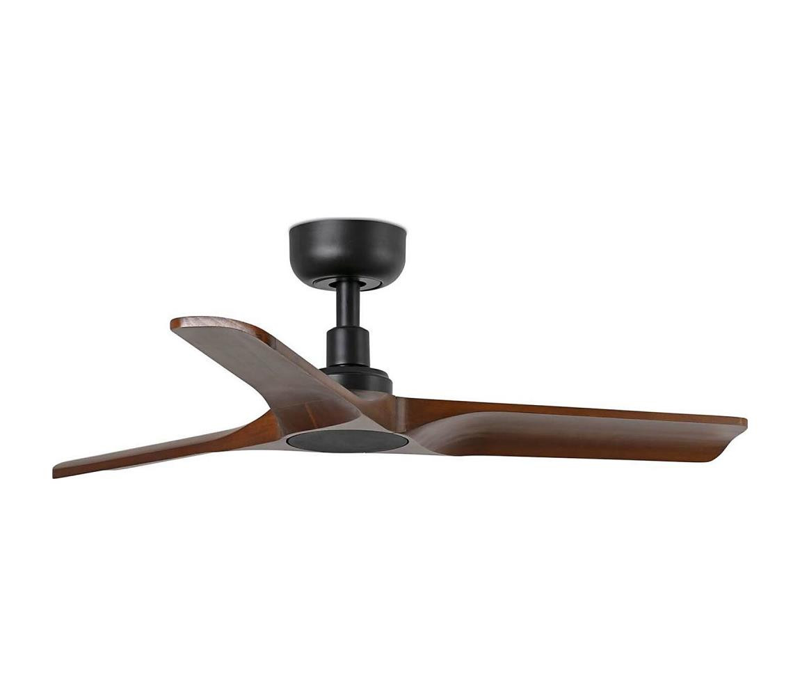 FARO Barcelona FARO 33806WT - Stropní látor HEYWOOD S dřevo/černá pr. 90 cm WT + DO