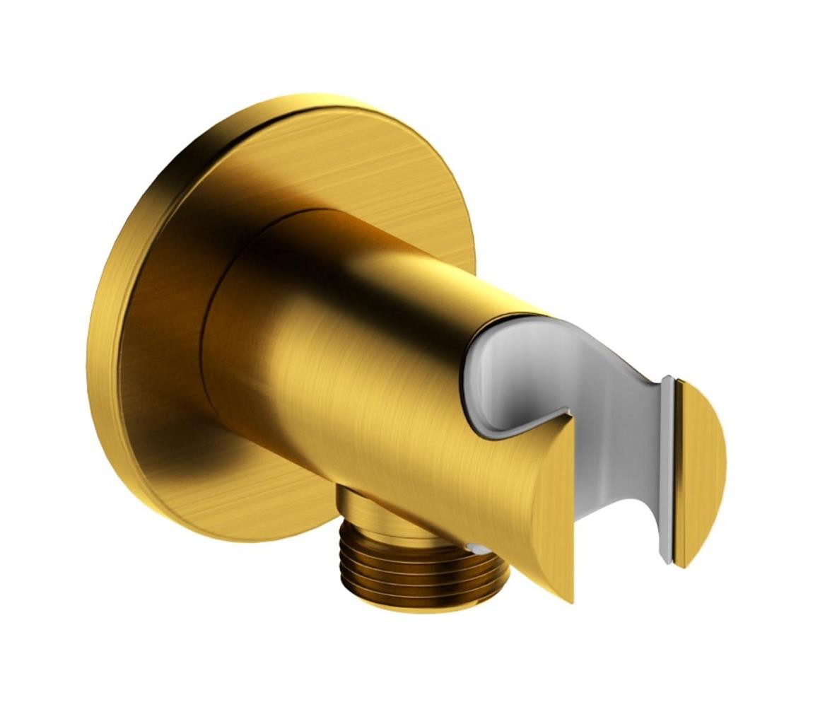 KFA Armatura KFA Armatura 845-053-31 - Kulatý držák sprchy s vývodem MOZA mosaz/zlatá