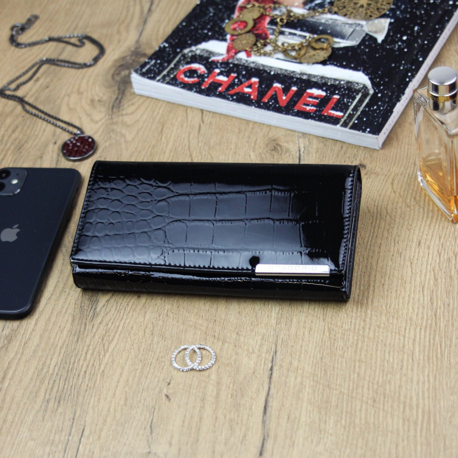 Dámská kožená peněženka černá - Gregorio Maia černá