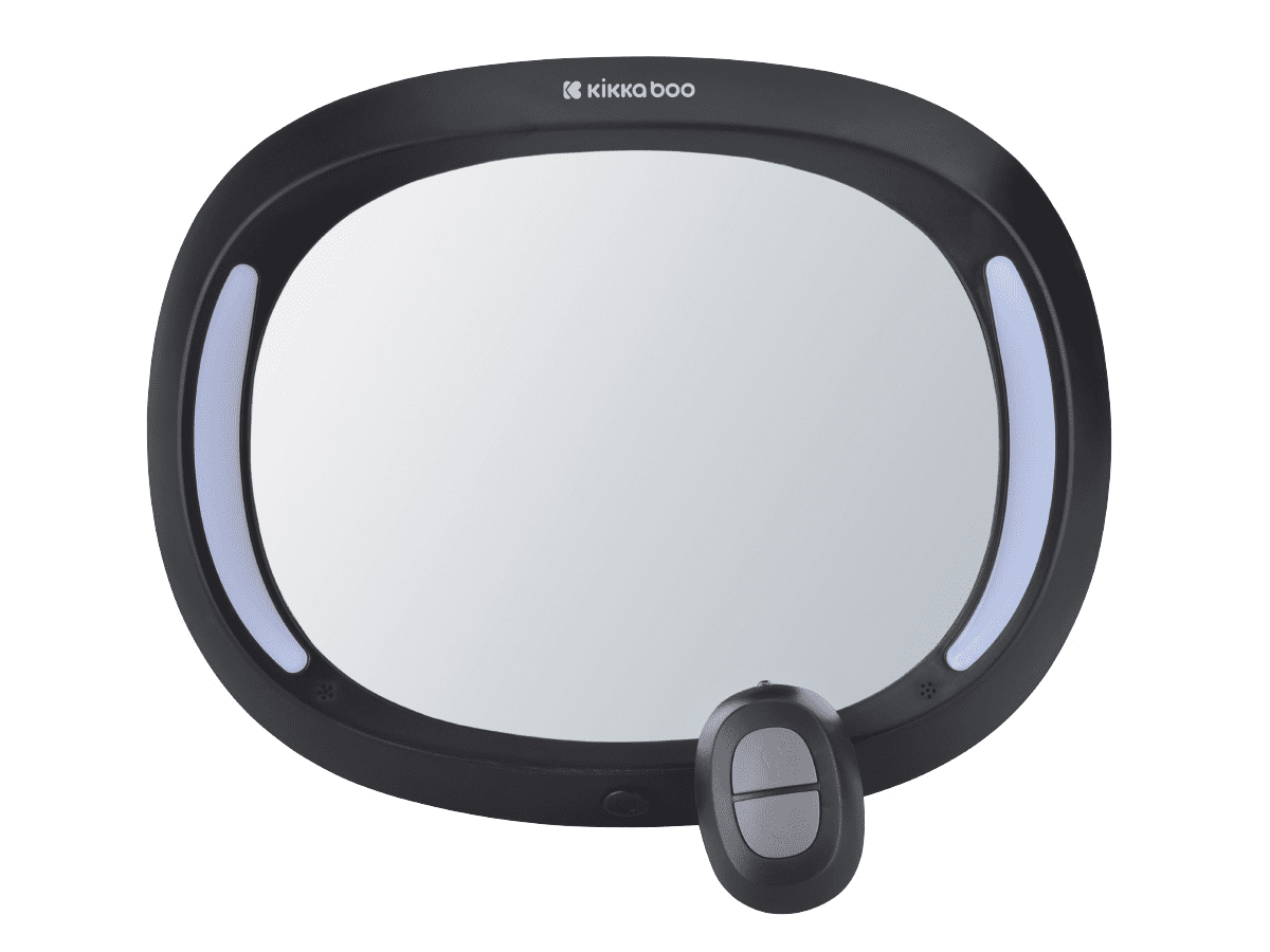 KIKKABOO Zpětné zrcátko do auta s LED světlem