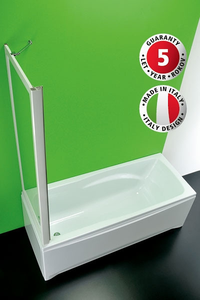 Forte SKIPPER SOPRAVASCA FISSO MA 75x150 polystyrol  - boční stěna pouze pro kombinaci s vanovými zástěnami Skipper Vasca