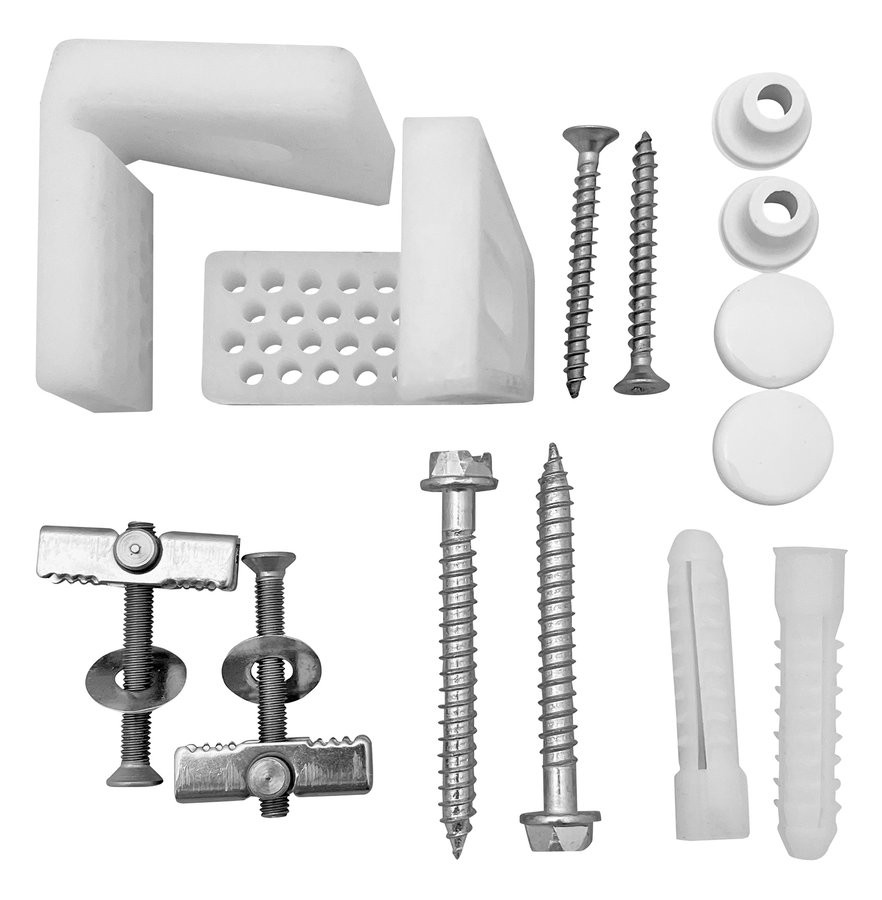 Isvea Kotvící sada pro WC a urinály, bílá