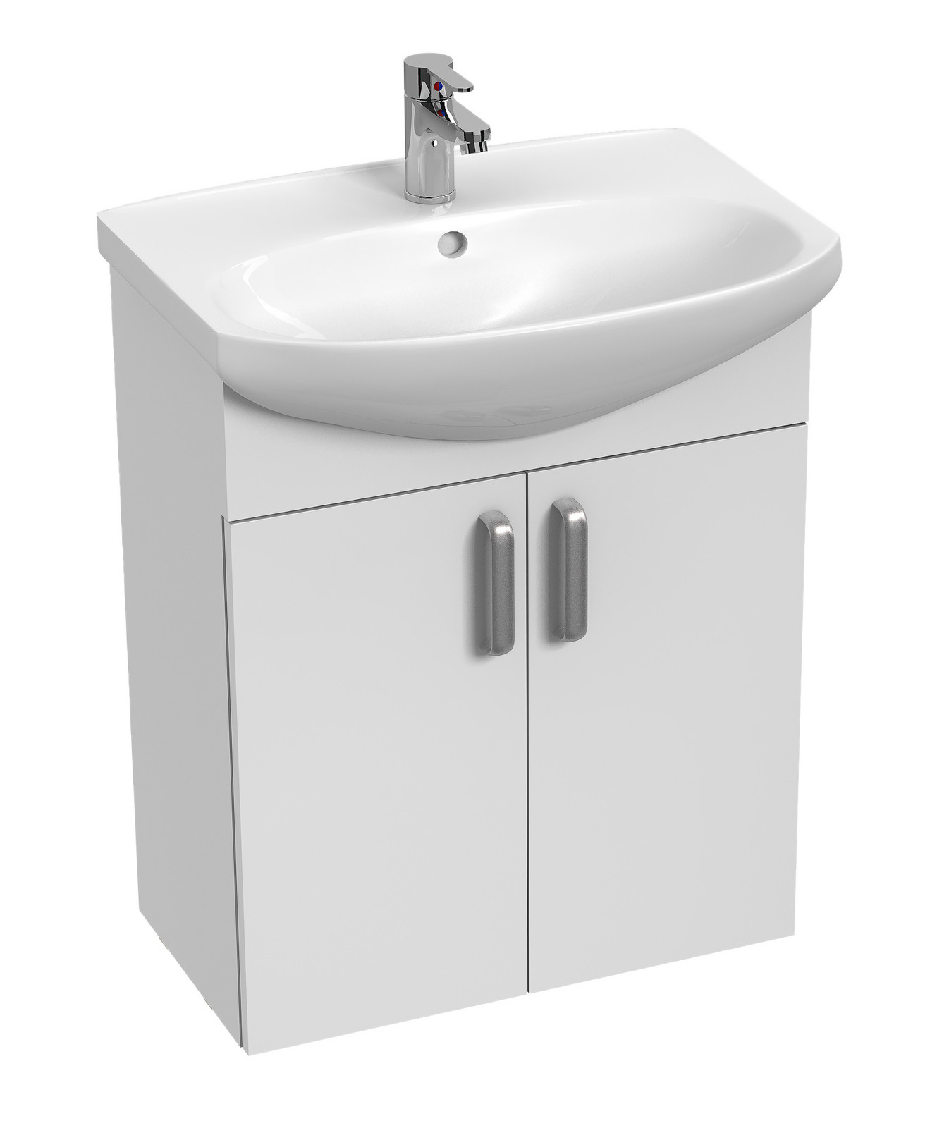 EUROLINE - N 55 PACK závěsná skříňka v setu s umyvadlem 55 cm, otevírací dvířka ZABALENO VŠE V JEDNÉ KRABICI