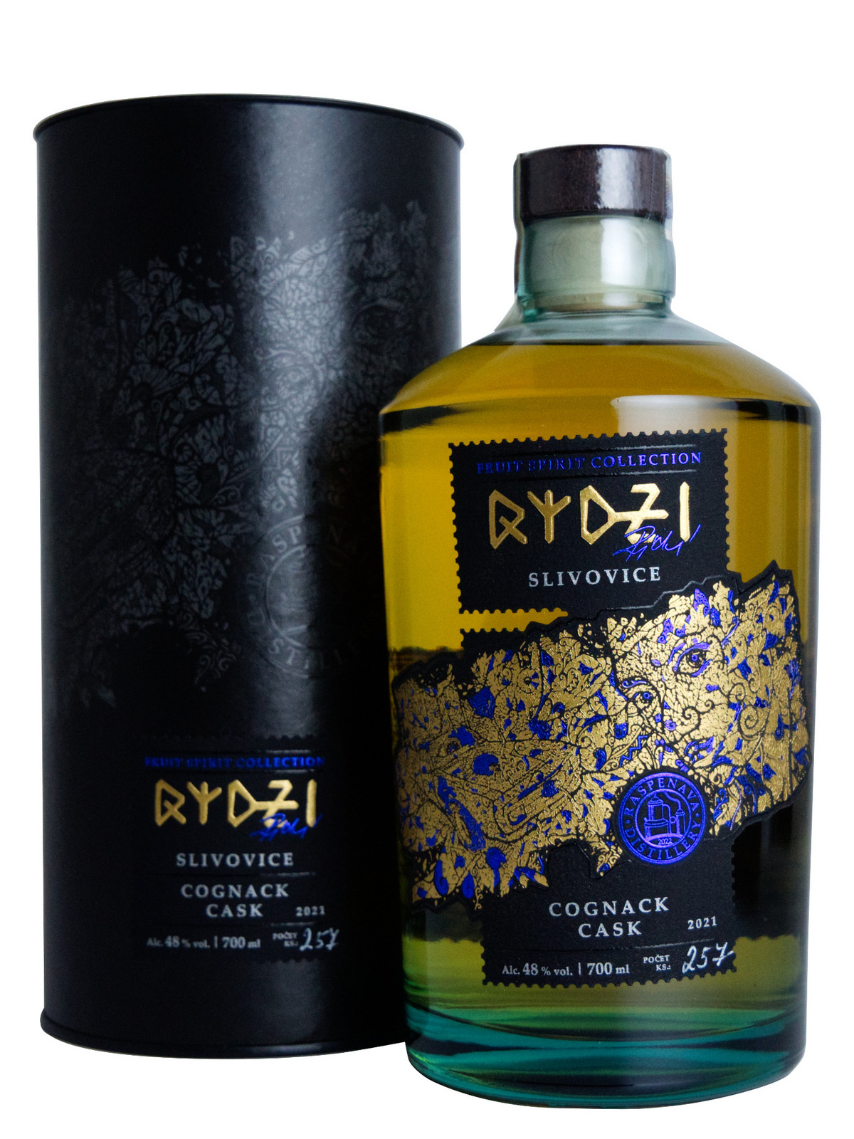 Raspenava distillery Raspenava Slivovice ze sudu po Cognacu 48% 0,7l