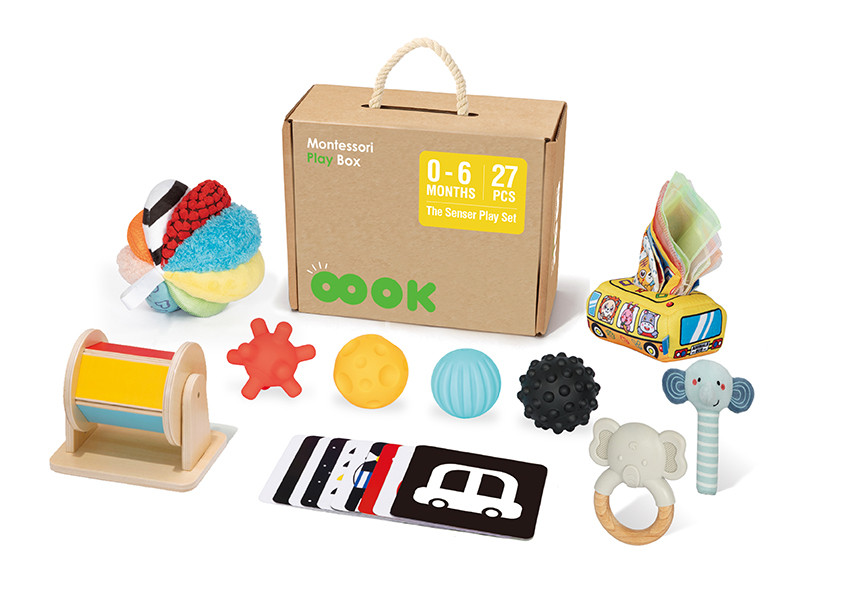 Mamido Mamido Montessori Naučný Smyslový box XXL 7v1 pro miminka 0-6 měsíců