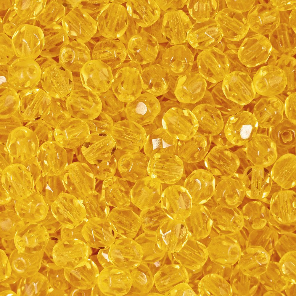 Manumi české broušené korálky 4mm Jonquil - 225 ks