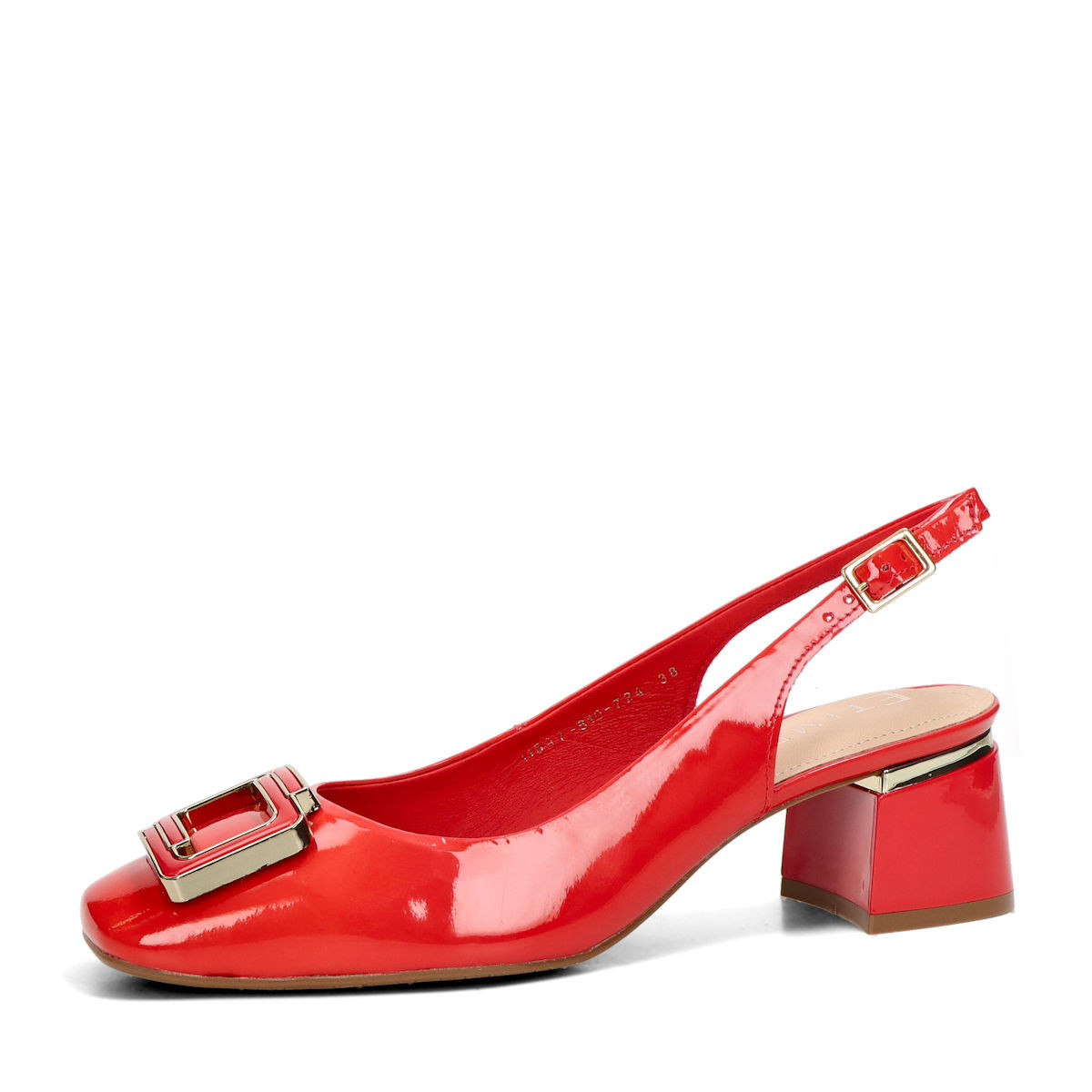 ETIMEĒ dámské elegantní lodičky s otevřenou patou  - červené - 36