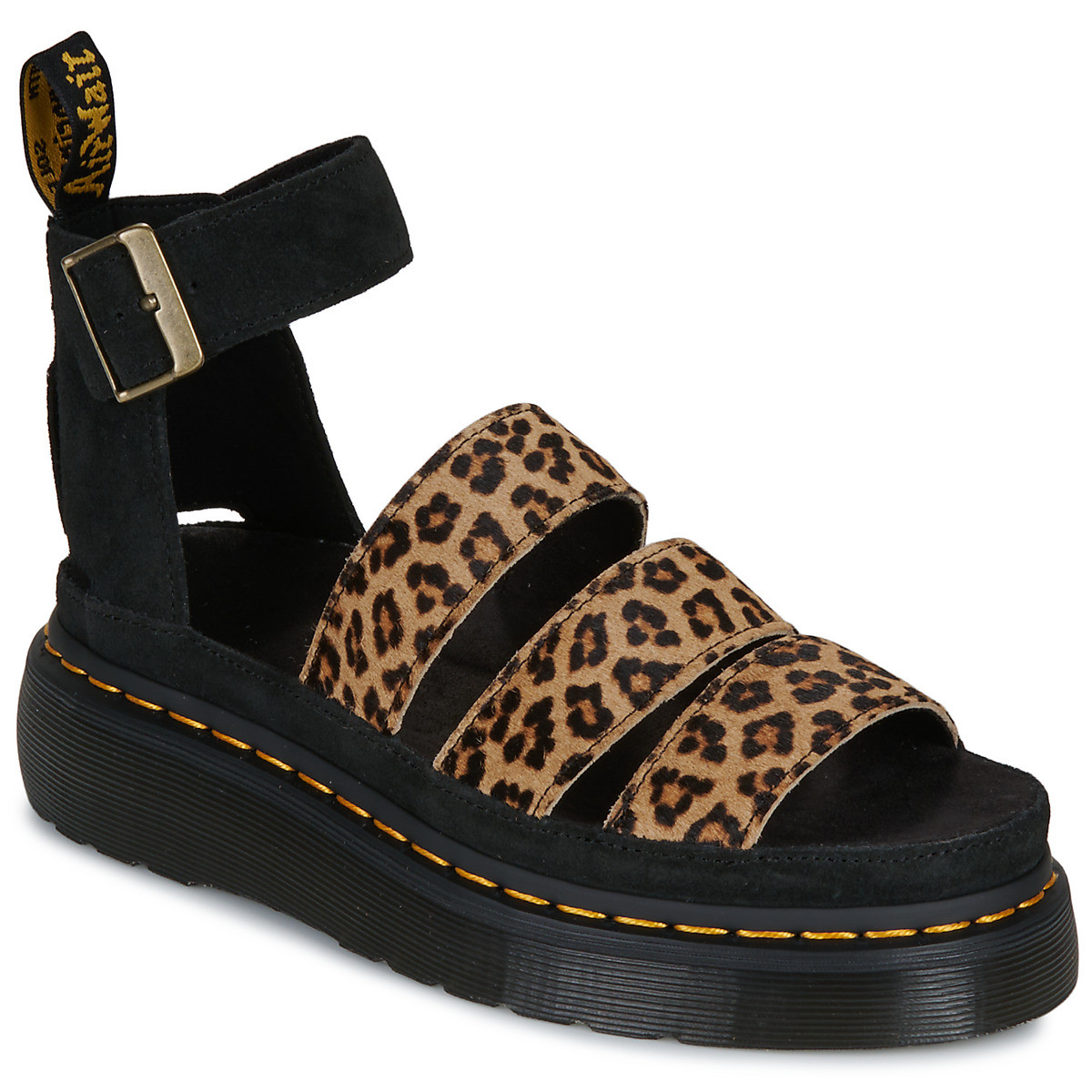 Dr. Martens  Clarissa II Quad Sandal Mini Leopard  Černá