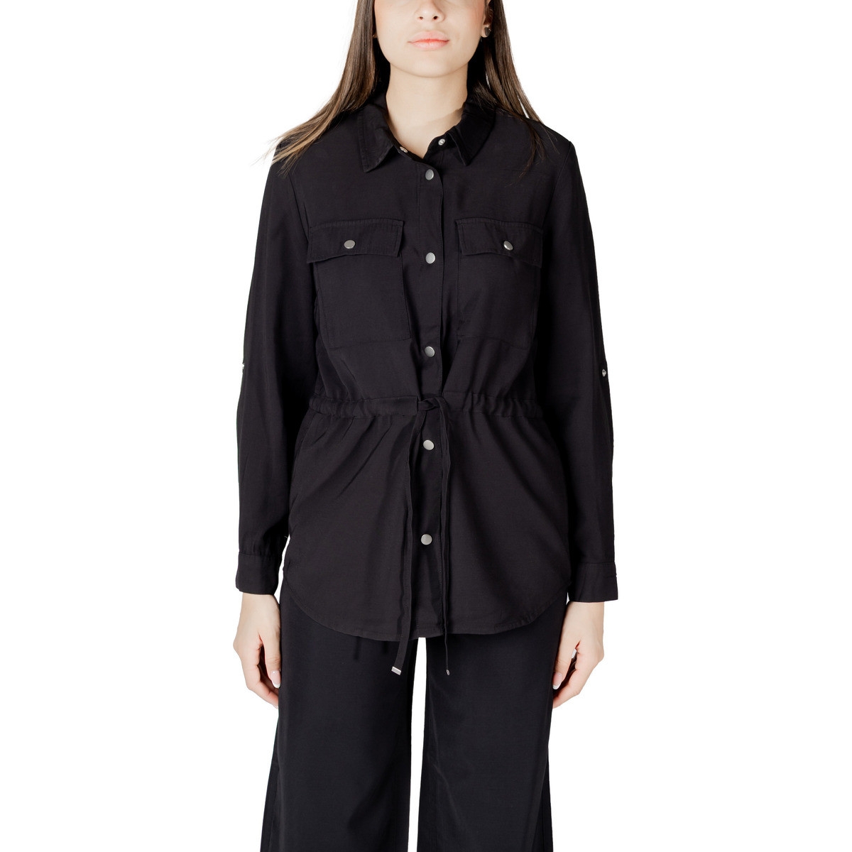 Only  ONLARIS LIFE 4/5 FEM CARGO JACKET CC WVN 15310852  Černá