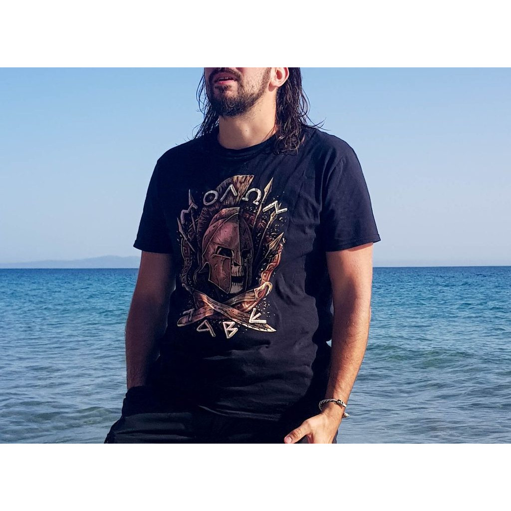 Triko Naav Sparta Molon Labe - černé, L