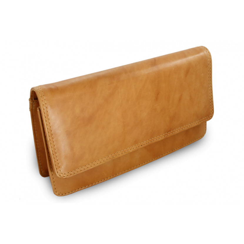 Kožené psaníčko s popruhem Arwel 4071 - světle hnědé