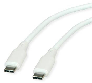 Roline USB 2.0 kabel USB C(M) - USB C(M), silikon, 60W, 1m, bílý