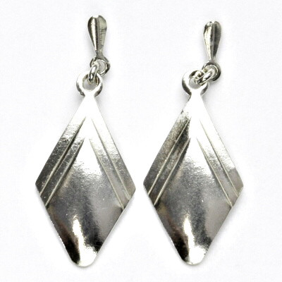 Stříbrné náušnice, náušnice ze stříbra, visací náušnice na puzetu, 2,45 g