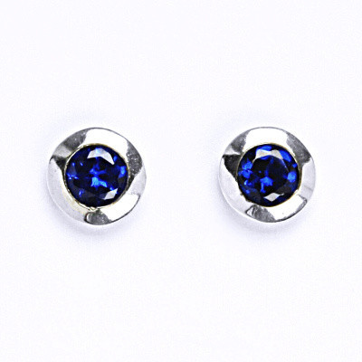 Stříbrné náušnice na šroubek se spinelem NŠ 1046 Spinel