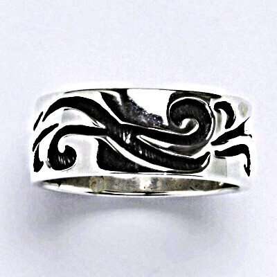 Stříbrný prsten s patinou, prsten ze stříbra,váha 6,09 g