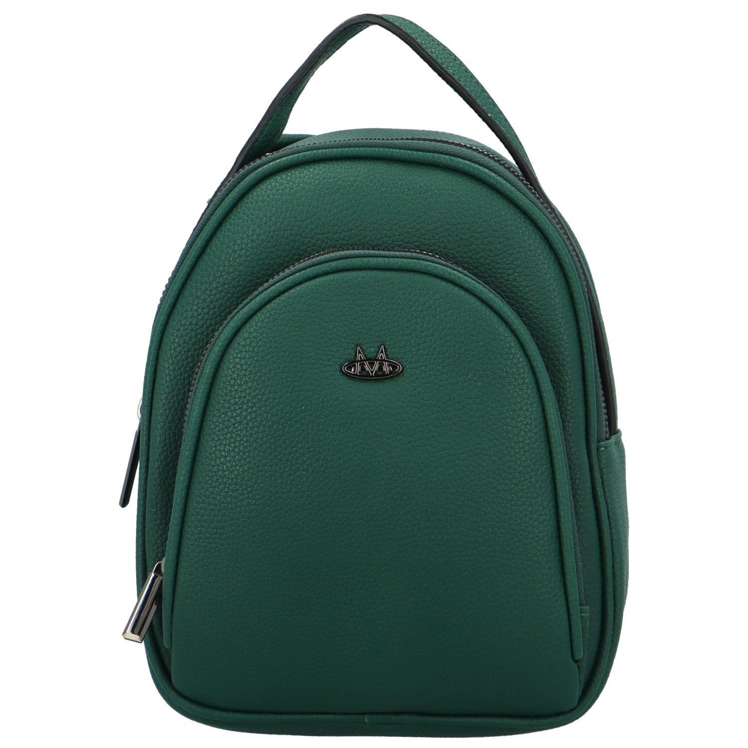 Stylový dámský koženkový kabelko-batůžek Fanett, tmavě zelený