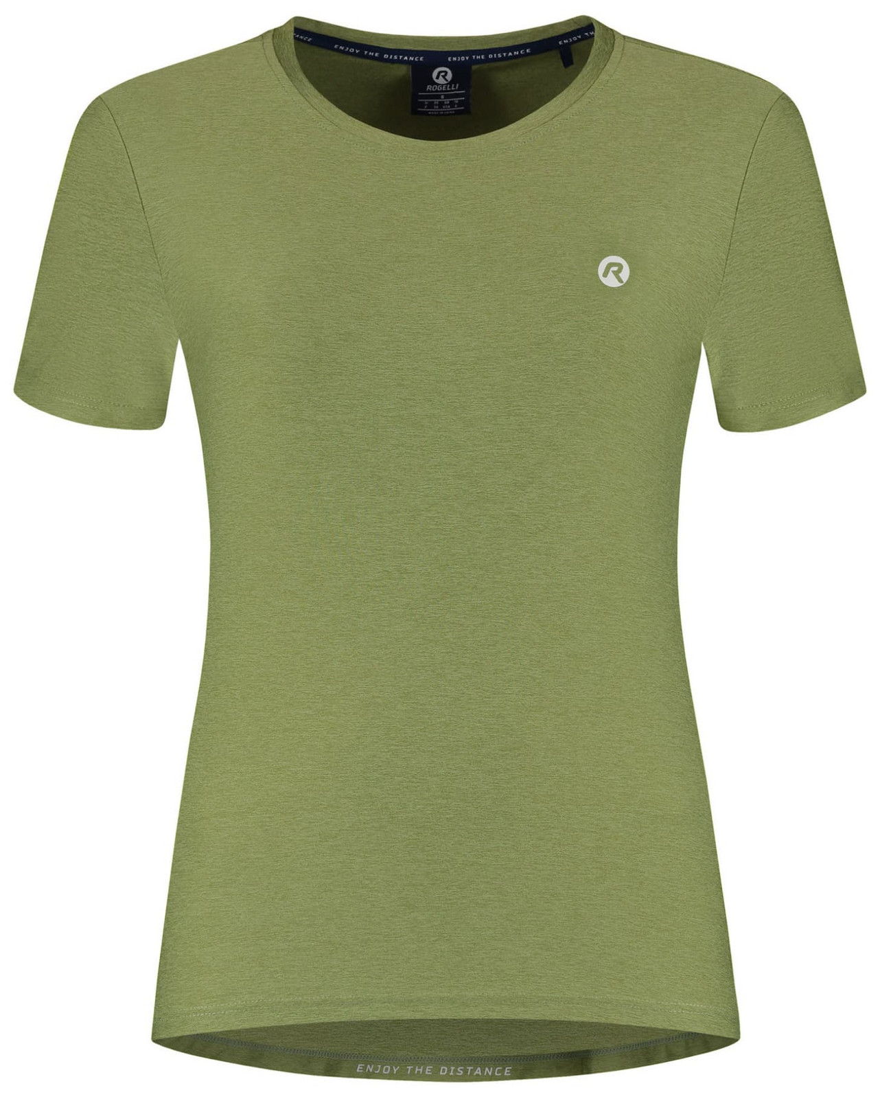 Dámské funkční bezešvé triko Rogelli ESSENTIAL, šedo-zelené S
