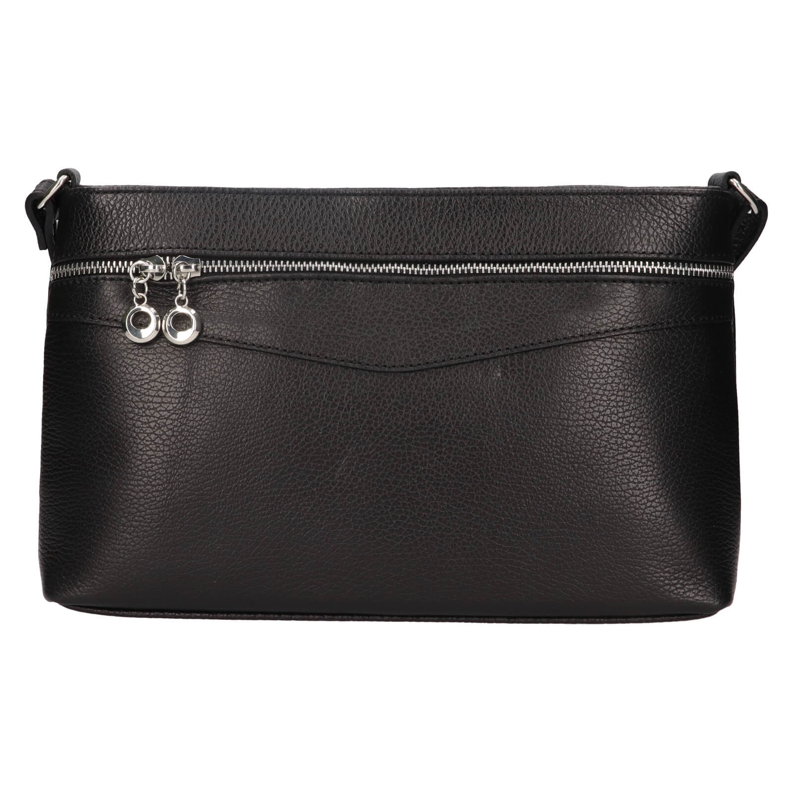 Dámská kožená crossbody kabelka Italia Benea - černá