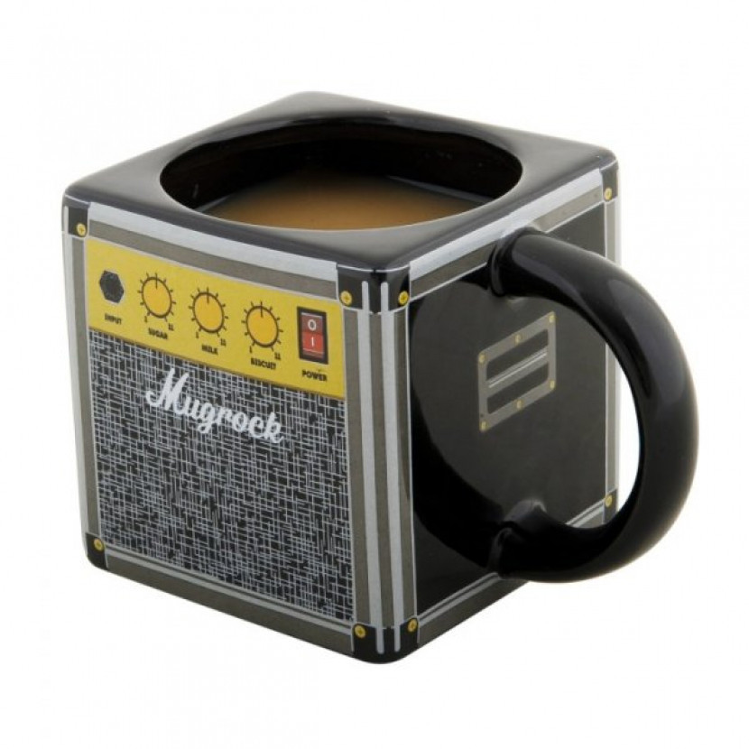 Hrnek ve tvaru hudebního zesilovače - černý