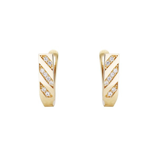 Náušnice se syntetickými kameny 236-185-005104 2.45g