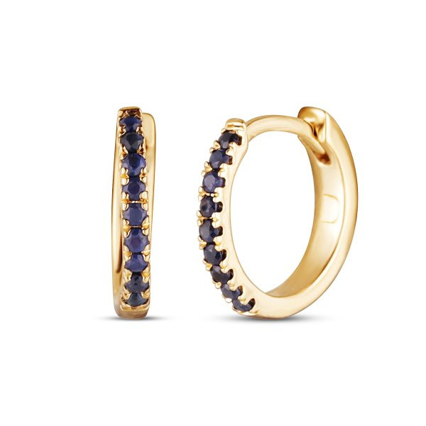 Náušnice se safíry 234-244-BS3567 1.55g