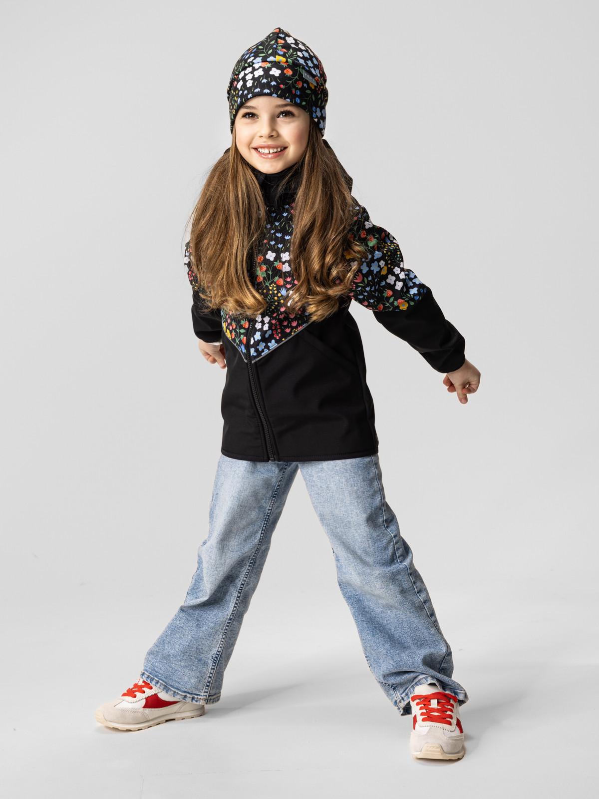 Unuo Unuo, Dětská softshellová bunda s fleecem Slim, Černá, Zahrada Velikost: 98/104 8596227138029