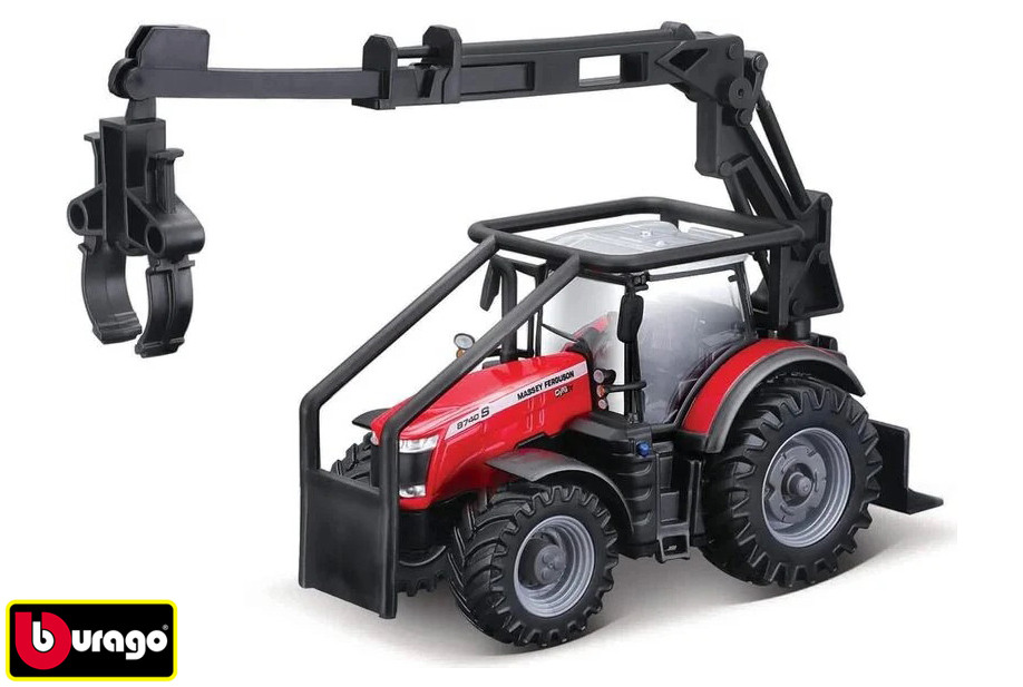 Bburago  Farm Traktor 10cm Massey Ferguson 8740S - lesní traktor