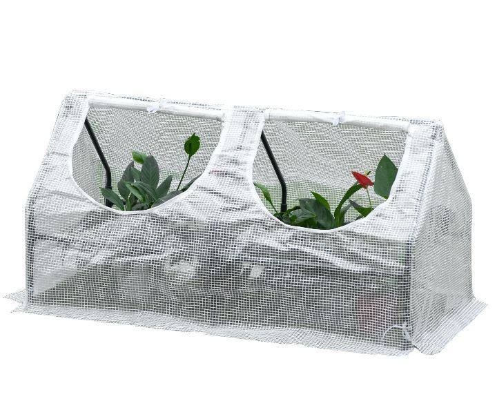 Goleto Zahradní fóliovník 120 x 60 x 60 cm | bílý