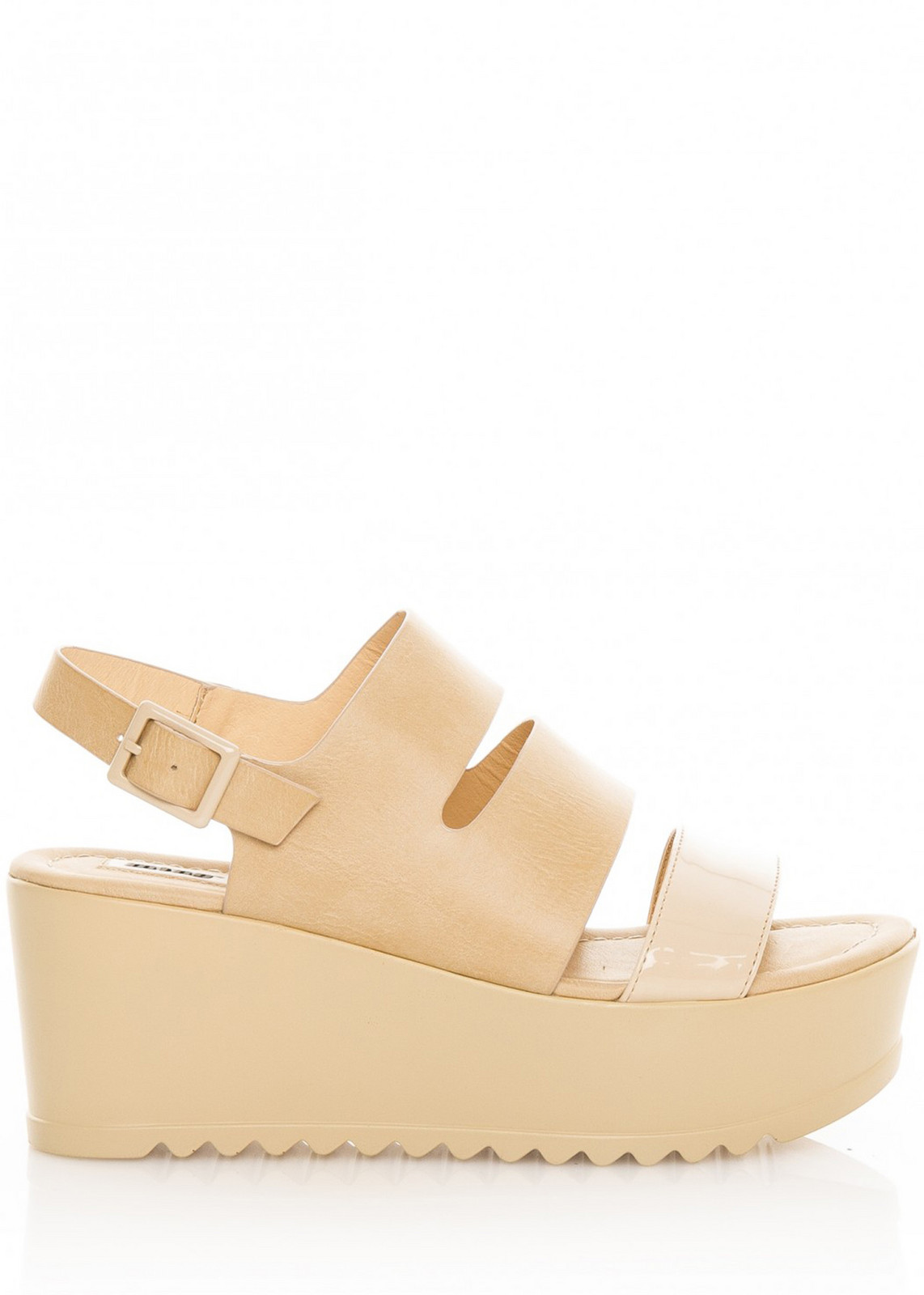 Béžové sandály na platformě MTNG Velikost: 40