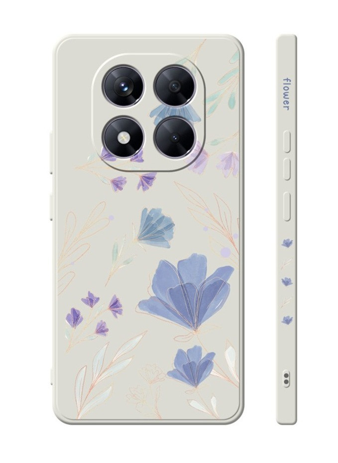 Kryt TopQ Design Xiaomi Redmi Note 14 Pro+ 5G Modré kvítky 136990