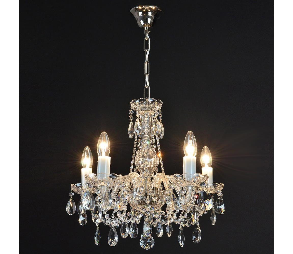 Wranovsky Wranovsky JWZ153052101 - Křišťálový lustr na řetězu OLIVE 5xE14/40W/230V