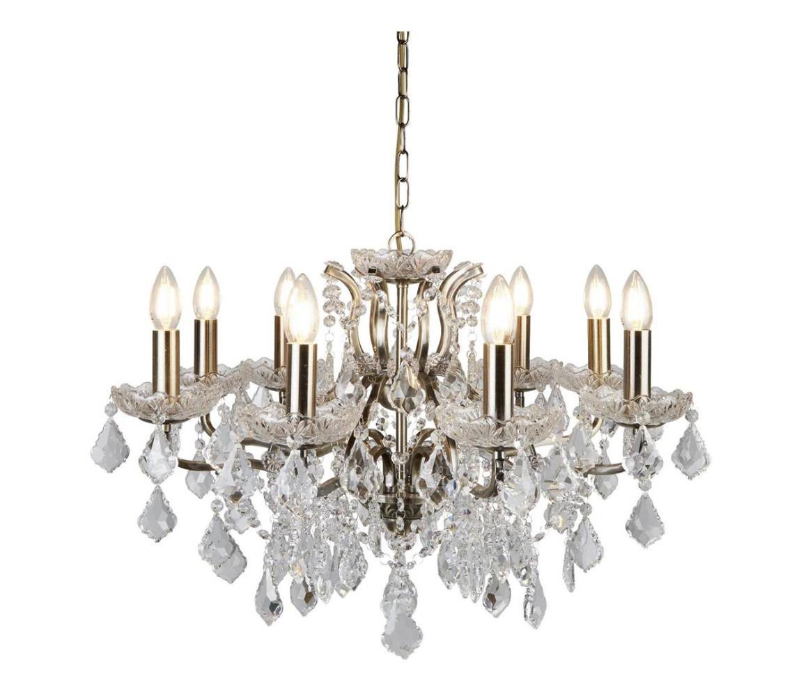 Searchlight Searchlight 8738-8AB - Křišťálový lustr na řetězu PARIS 8xE14/40W/230V
