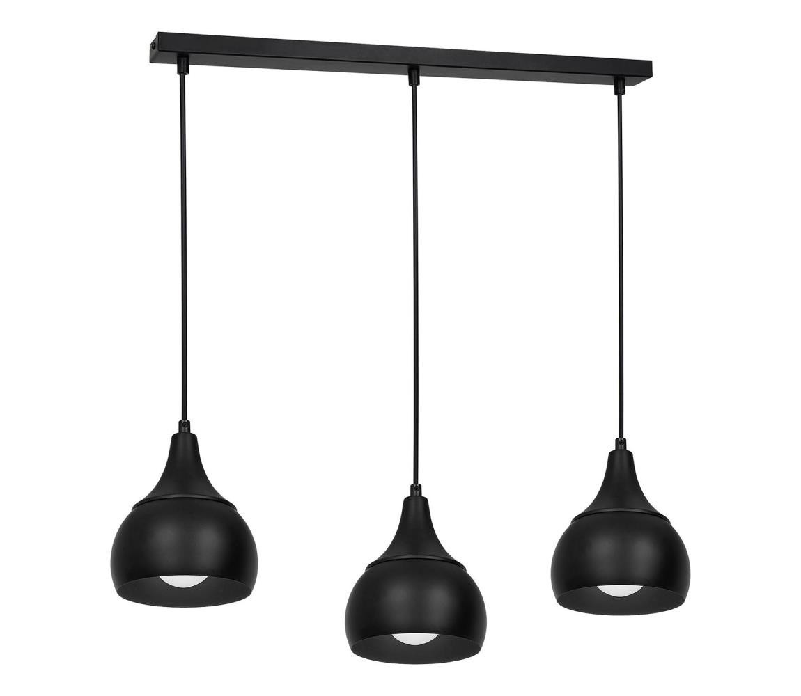 Lustr na lanku AKTAN 3xE27/60W/230V černá