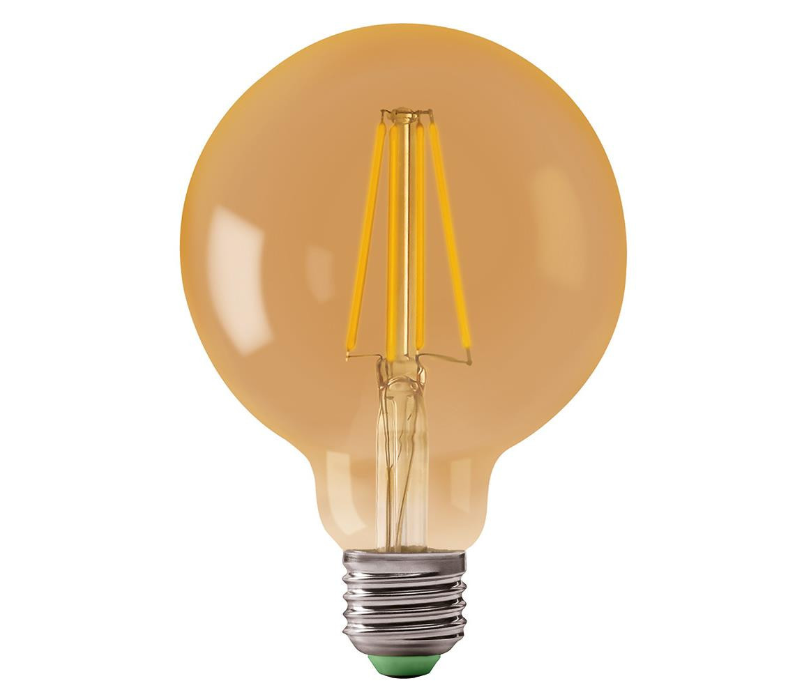 LED Žárovka LEDSTAR AMBER G80 E27/8W/230V 2200K