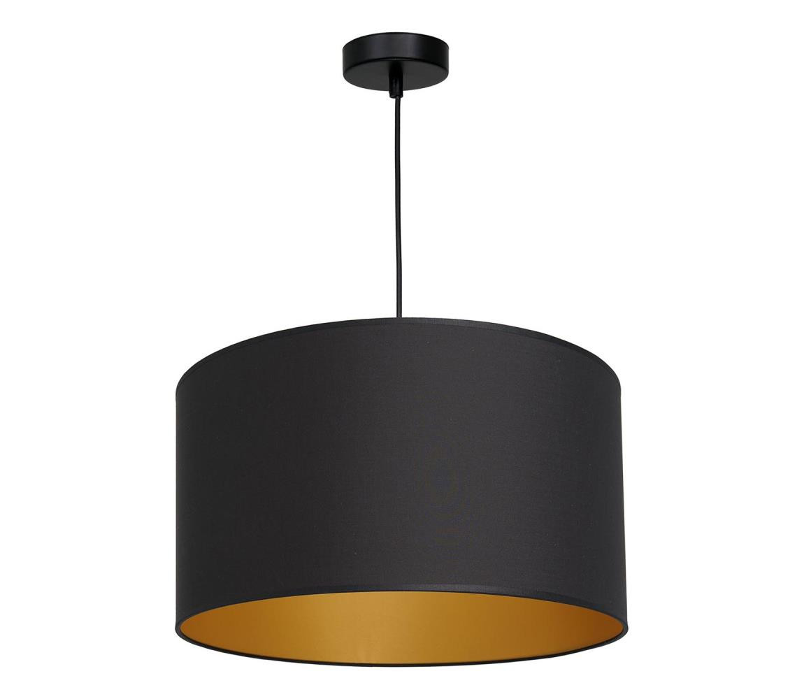 Lustr na lanku ARDEN 1xE27/60W/230V pr. 40 cm černá/zlatá