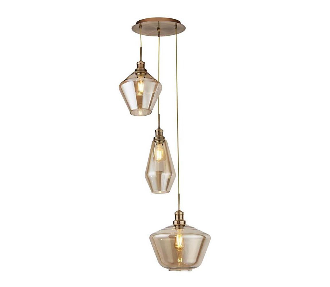 Searchlight Searchlight 5423-3AB - Lustr na lanku MIA 3xE27/60W/230V mosaz