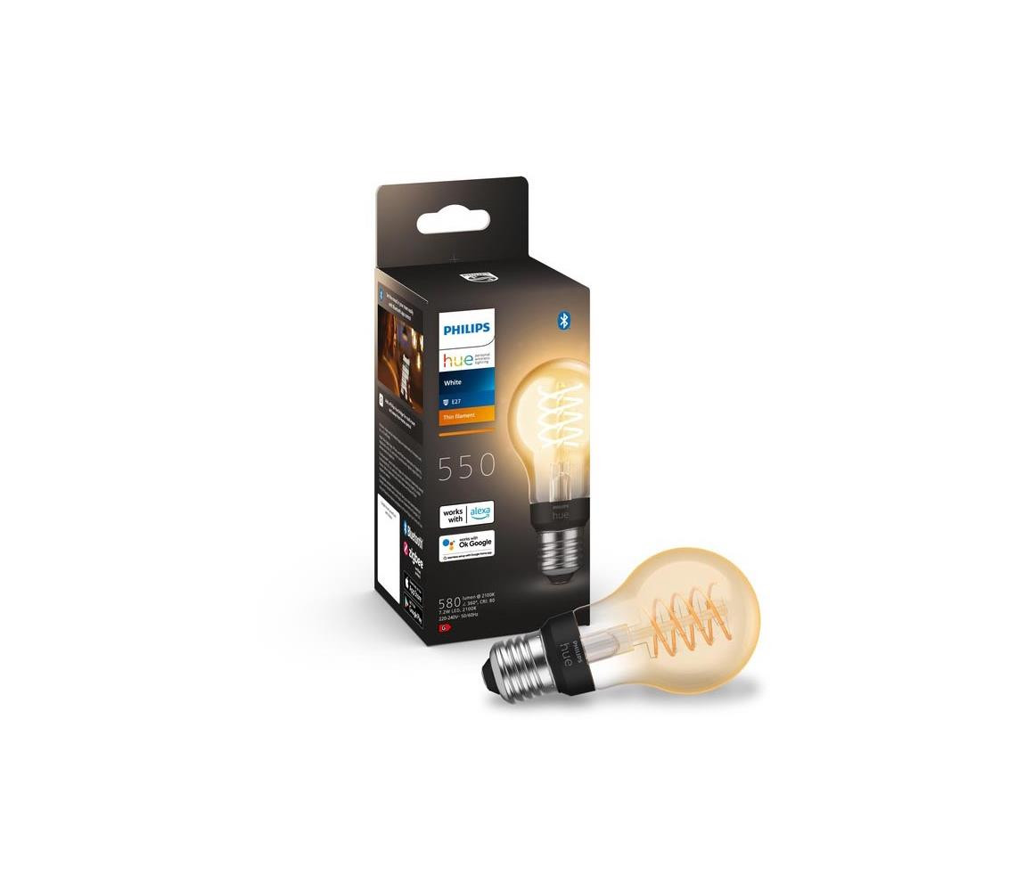 Philips Žárovka LED Hue White Filament, E27, 7W
