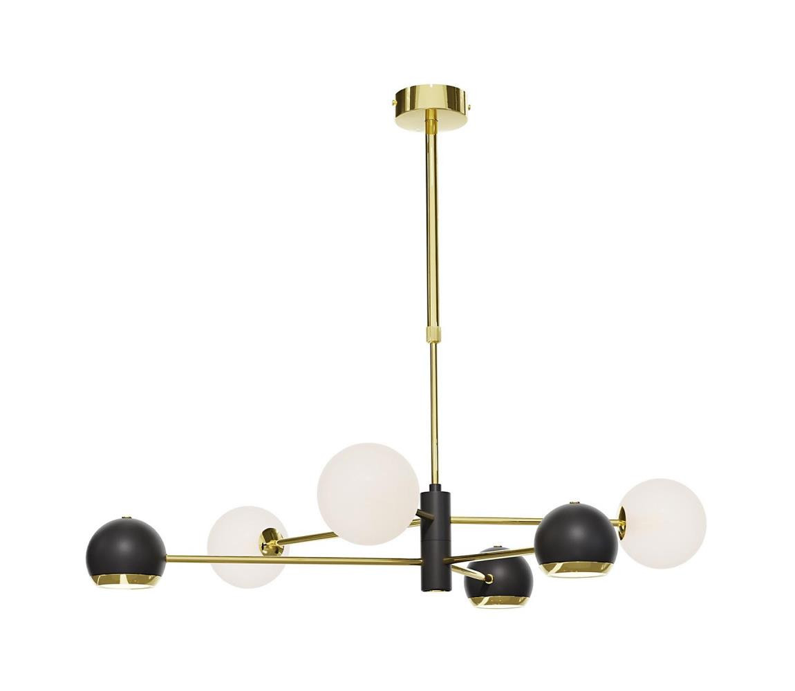 Jupiter Jupiter 1965-Lustr na tyči MOKA 3xGU10/10W/230V + 3xG9/10W/230V zlatá/černá/bílá
