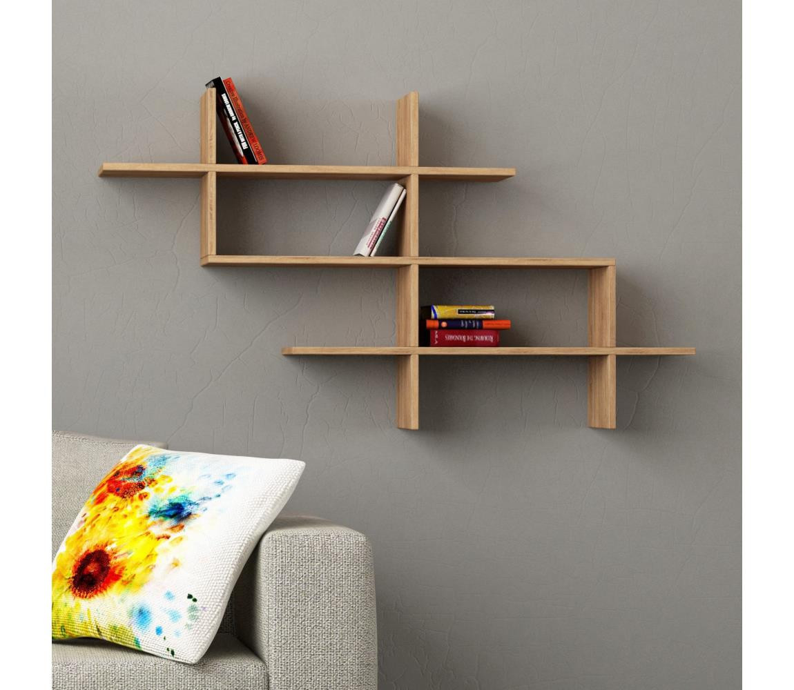 Nástěnná knihovna HALIC dub