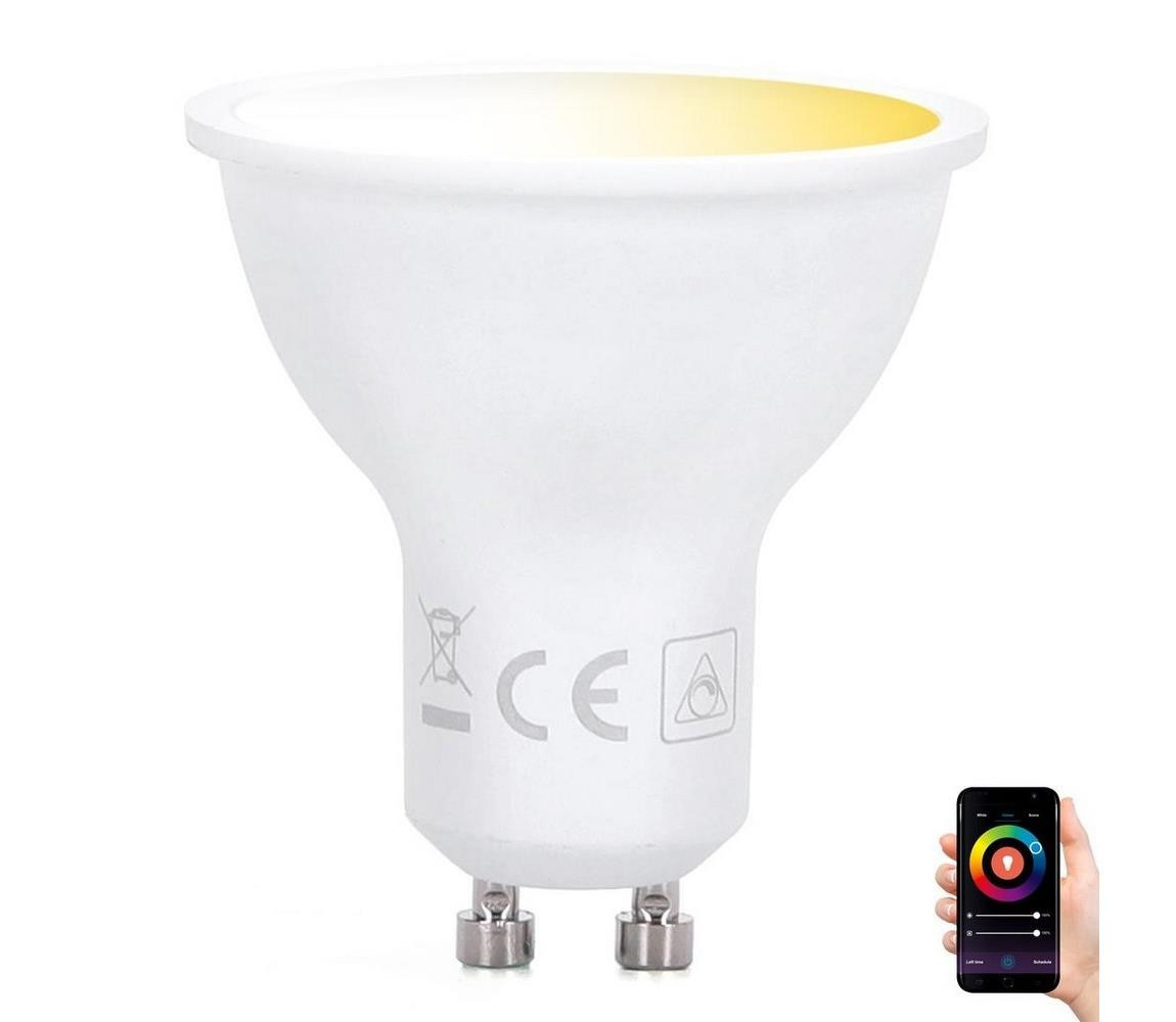 B.V. LED Stmívatelná žárovka GU10/5W/230V 3000-6500K Wi-Fi -